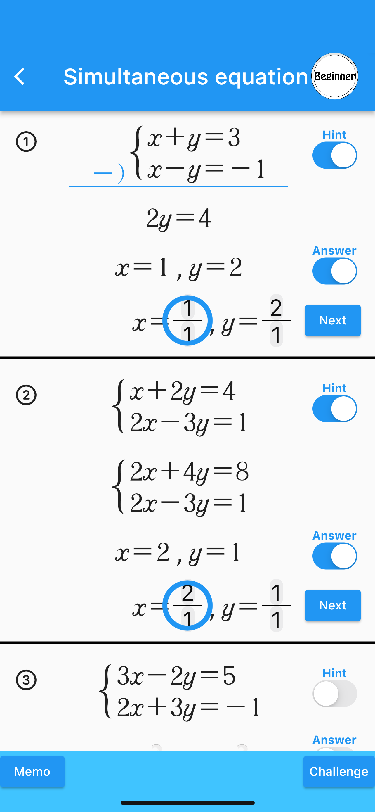 Linear Function(Math Drills)