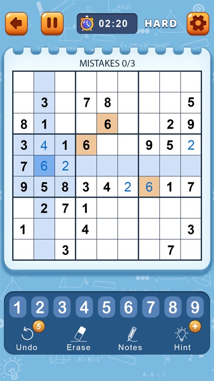 Sudoku Number Math Puzzle