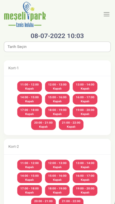 Meşelipark Tenis Kulübü Screenshot