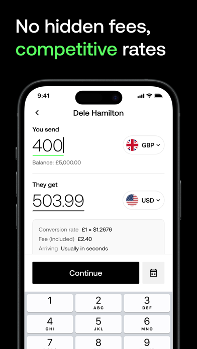 Zing: International money app Screenshot