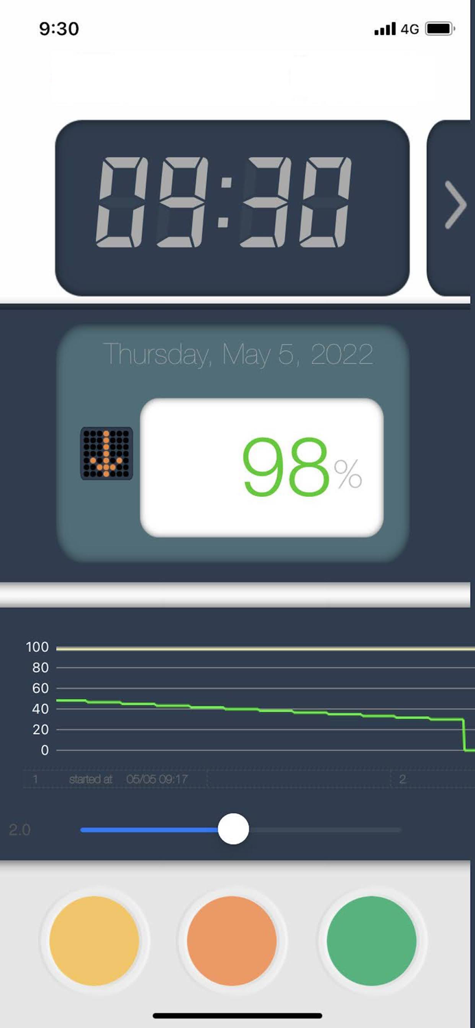 BatteryNow  Big Digital Clock