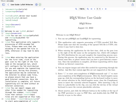 Screenshot #4 pour LaTeX Writer