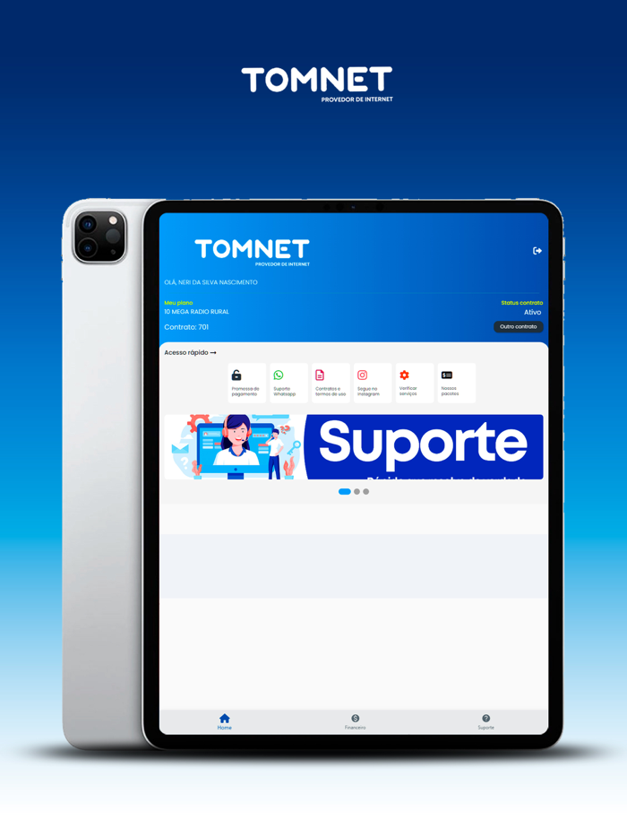 TOMNET Internet - App Cliente
