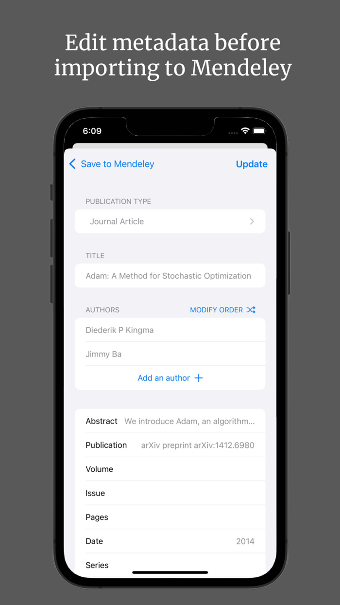 Uploader for Mendeley