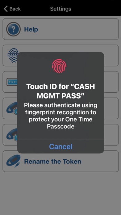 CASH MGMT PASS Screenshot