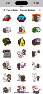 Funny Sugar - Brownie Stickers screenshot #4 for iPhone