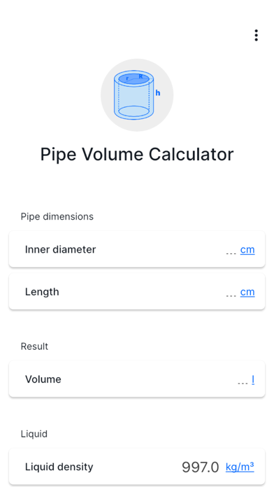 Pipe Volume Calculator Screenshot
