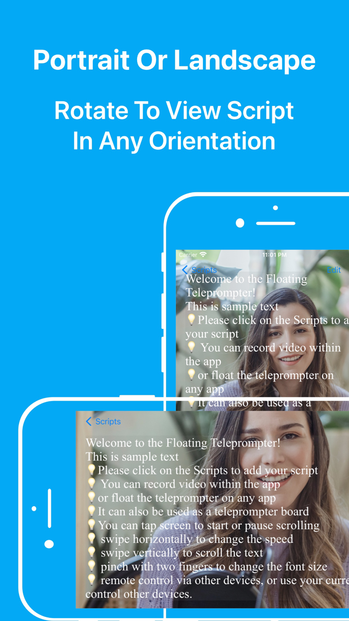 Teleprompter Floating Notes