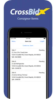 crossbid consignor iphone screenshot 1