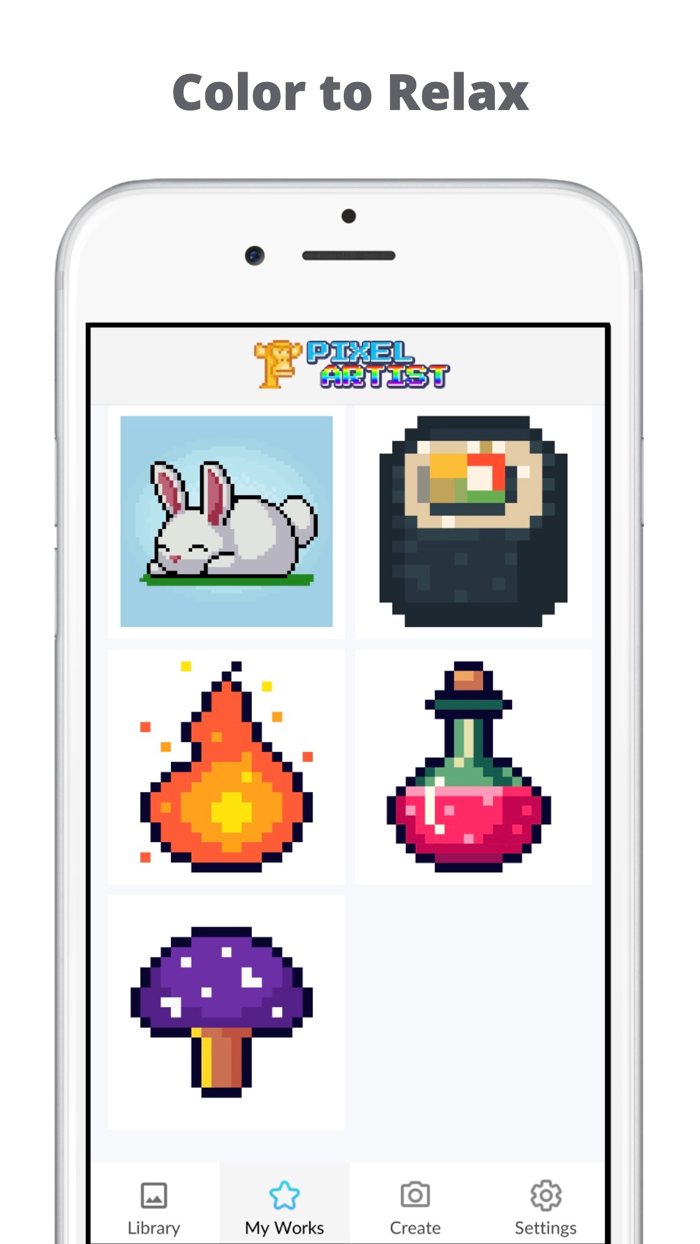 Pixel by number Color art game