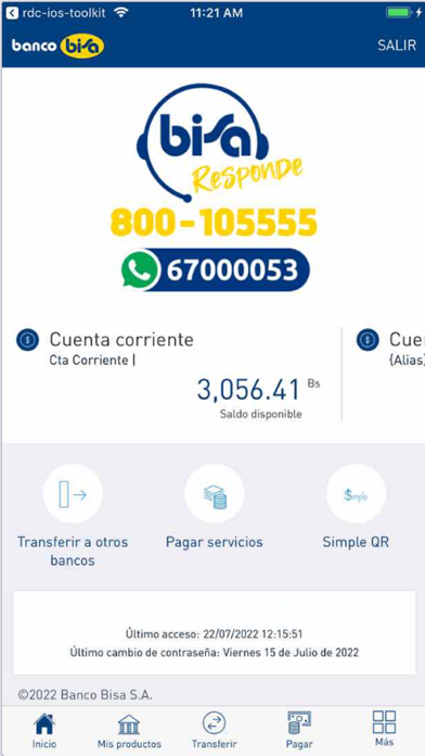 Banco BISA S.A. Screenshot