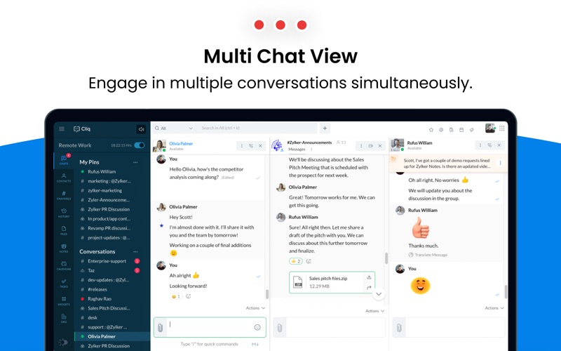 Screenshot #2 pour Cliq - Team communication