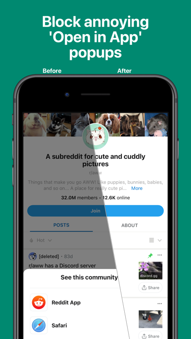 Banish - Block 'Open in App' Screenshot