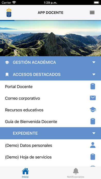 APP Docente Screenshot