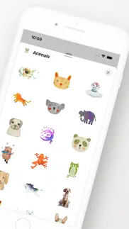 watercolor animal stickers iphone screenshot 2