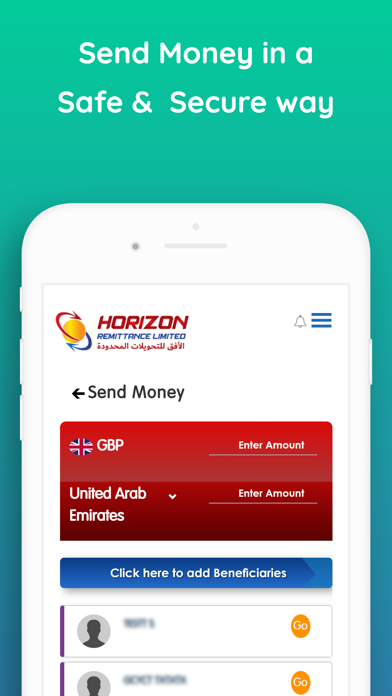 Horizon Remittance Screenshot