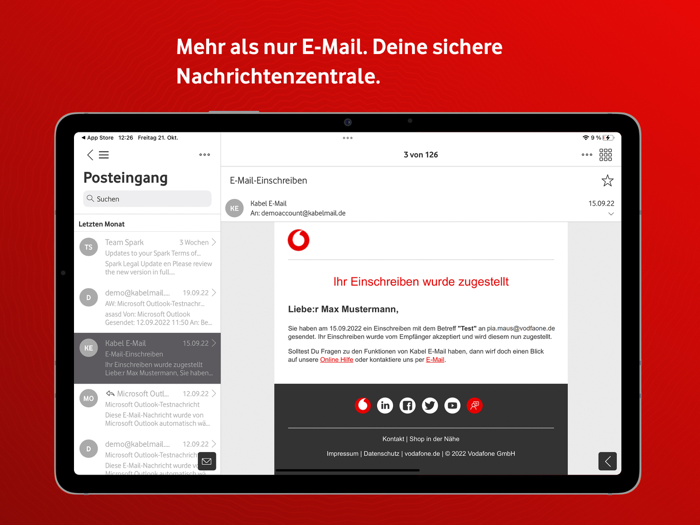 Vodafone E-Mail  Cloud