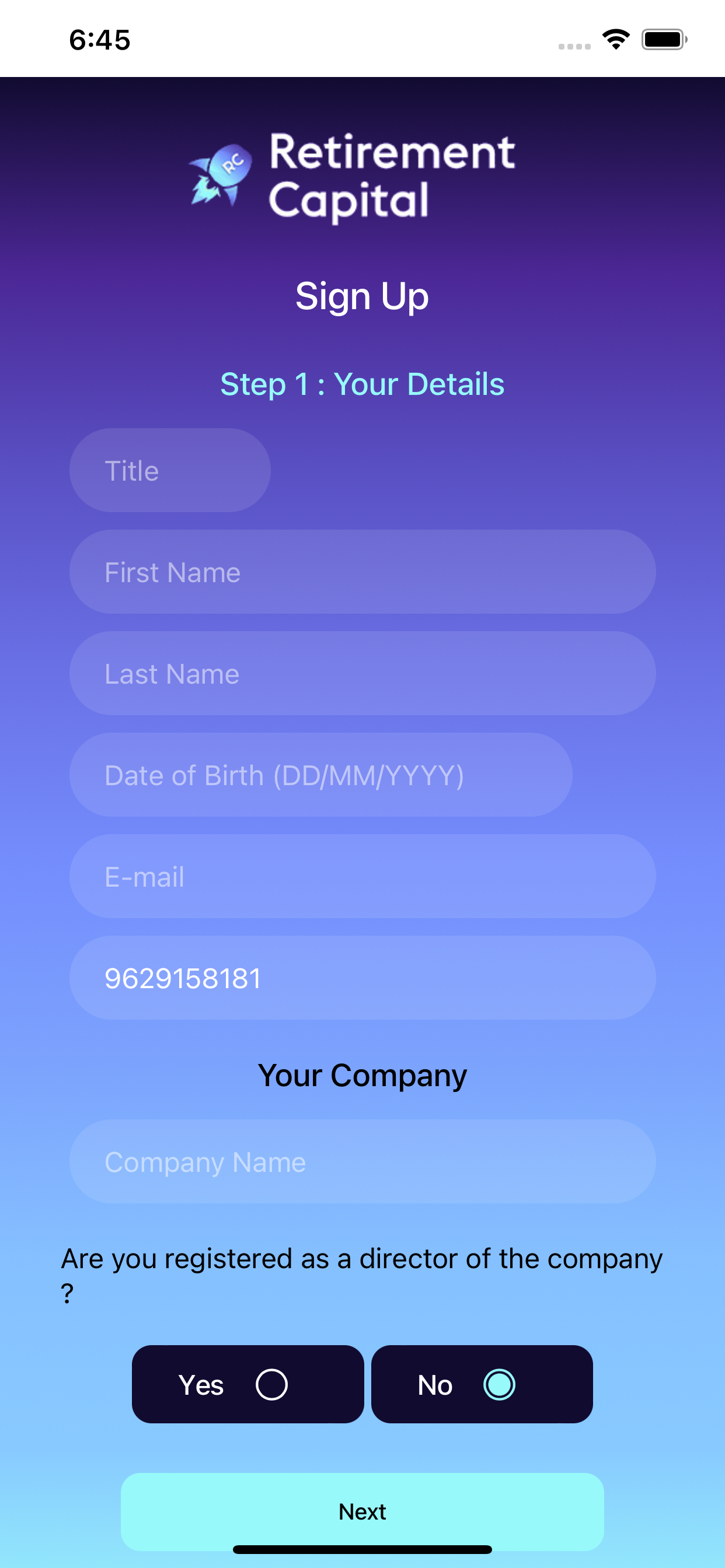 RetirementCapital SSAS screenshot 3