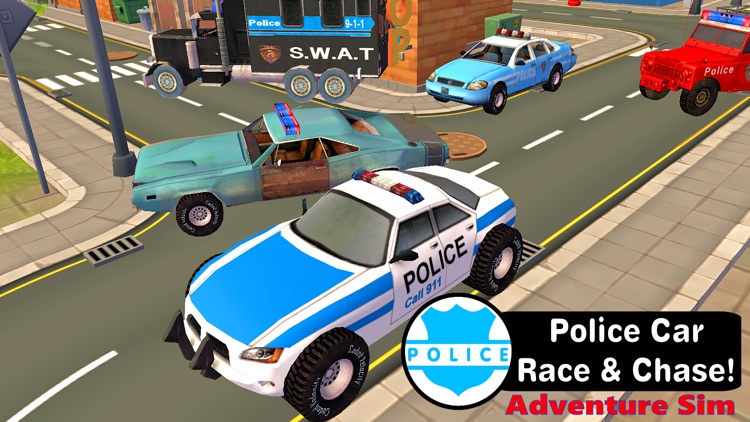 Police Car Race Chase Sim 911 screenshot-5