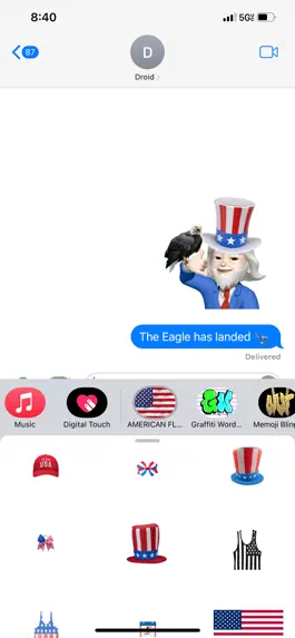 Game screenshot AMERICAN FLAGS JULY 4 Stickers apk