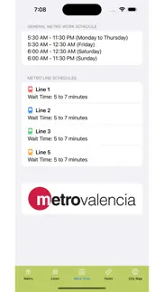 valencia subway map iphone screenshot 3