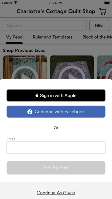 Charlotte's Cottage Quilt Shop Screenshot
