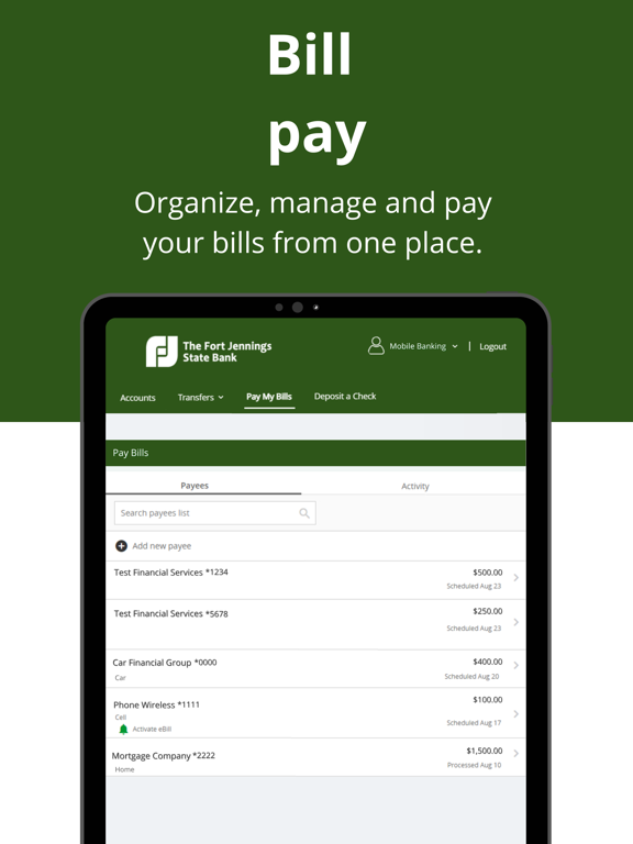The Fort Jennings State Bank iPad screenshot 7 - Finance app