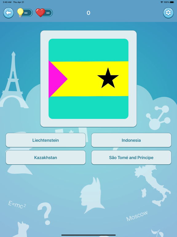 Flags quiz guess all countries iPad screenshot
