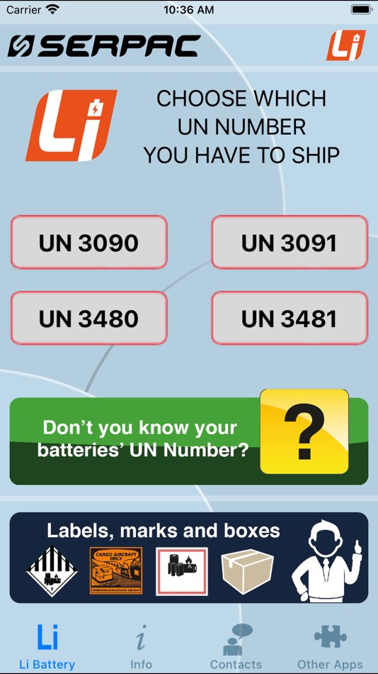 #1. Lithium Batteries (iOS) 由: Serpac srl