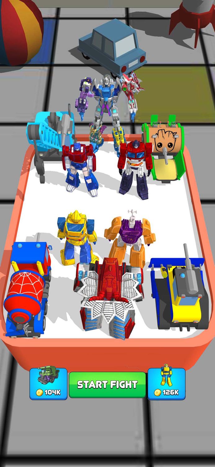 Robot Car Monster Color Battle