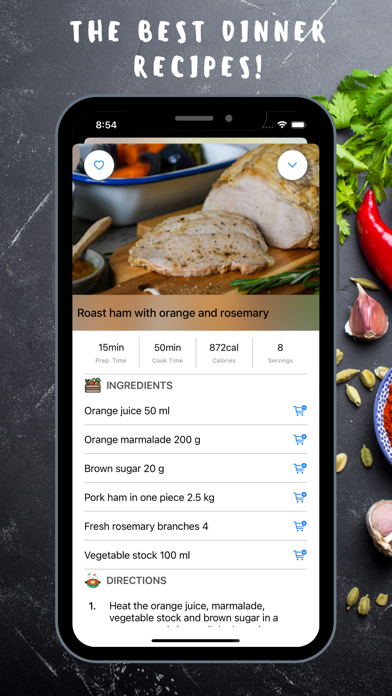 Recipes for dinners Screenshot