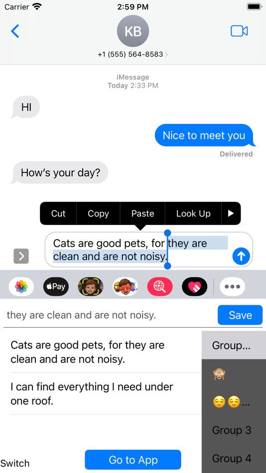 #1. Quoteboard, Keyboard Clipboard (iOS) 由: PongYin Siu