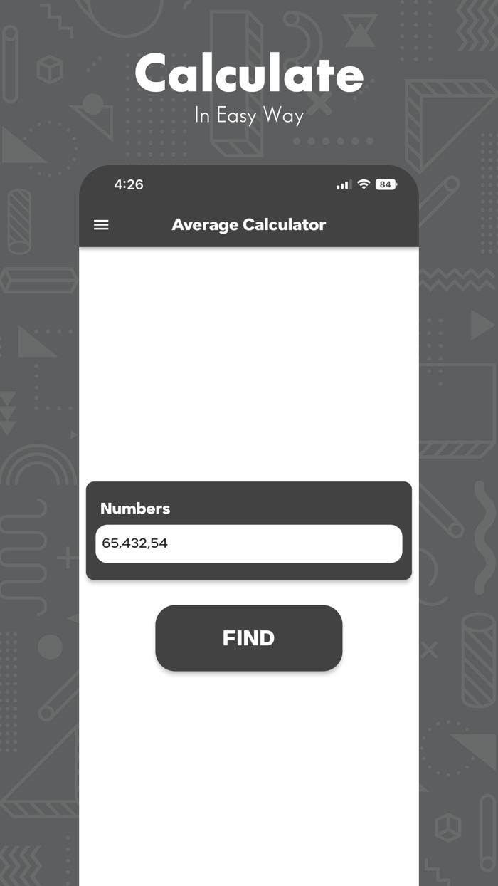 Find Average Number Calculator