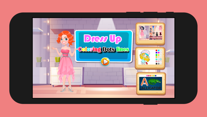 Dress Up Coloring Dots lines