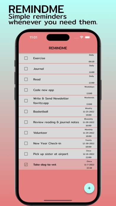 Remindme: Simple Reminder App Screenshot