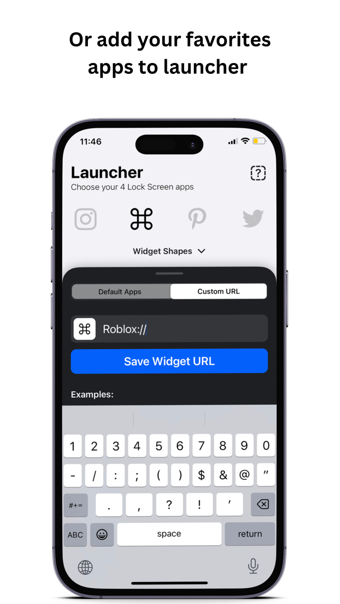Lock Screen Widget Launcher