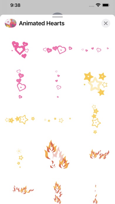 Animated Hearts Stickers Screenshot