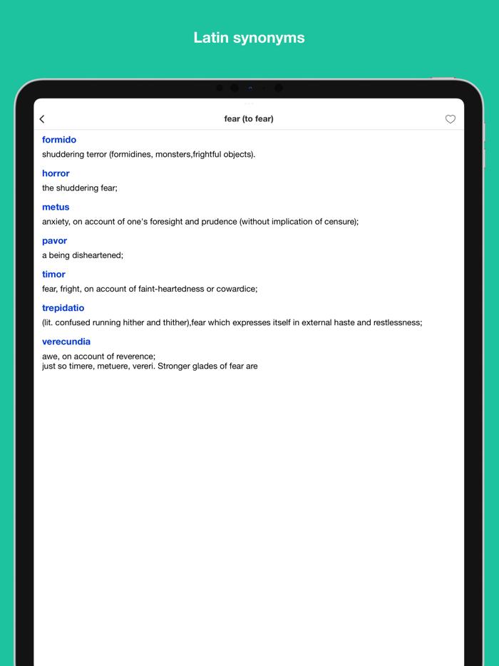 Latin synonym handbook