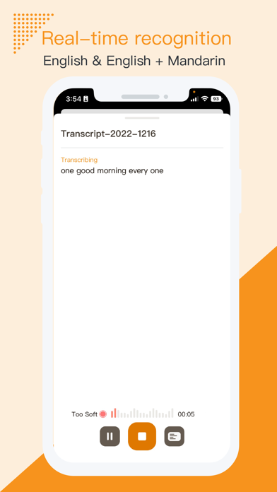 Yating: audio transcription Screenshot