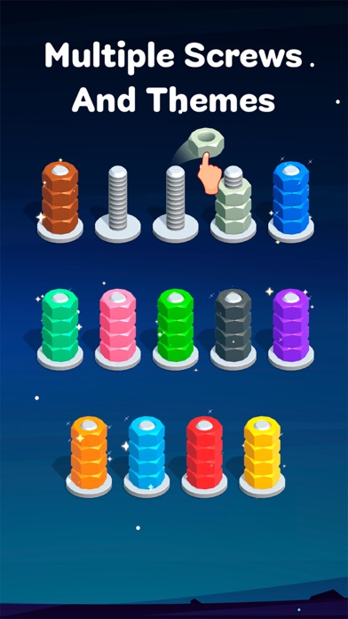 Nuts & Bolts, Color Screw Sort Screenshot