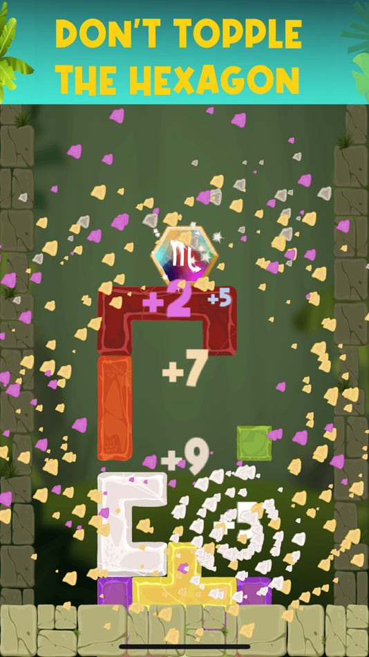 #3. Temple Fall - Hexagon Drop (iOS) 由: Le Huy Phan