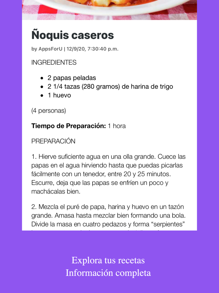 Recetas de cocina caseras