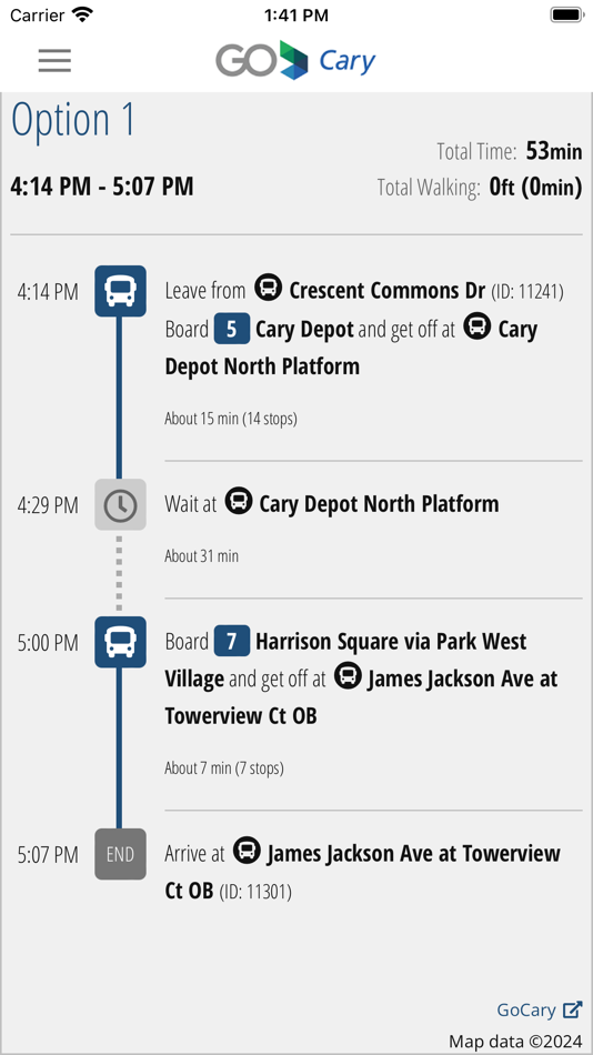 #2. GoCary (iOS) 由: Town of Cary