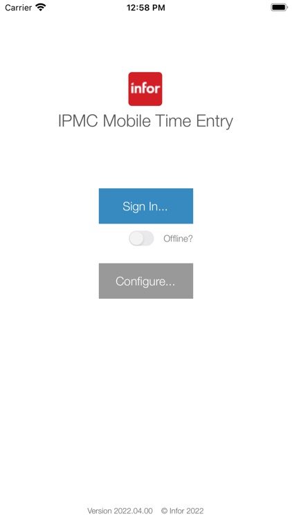 IPMC Mobile Time Entry