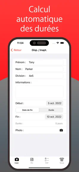 Game screenshot Suivi EPS apk
