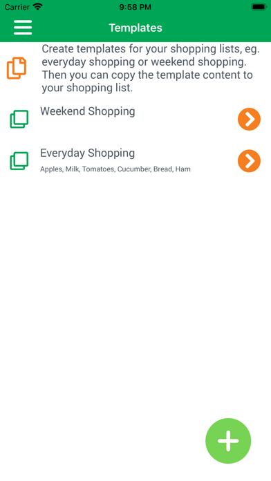 Shoppka - smart shopping list Screenshot