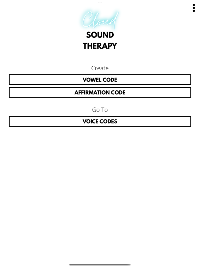 CLOUD SOUND THERAPY VOICE CODE