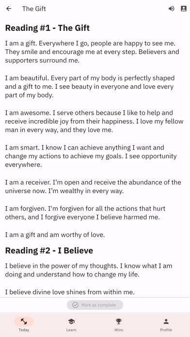 The Gift: The Self-Worth App Screenshot