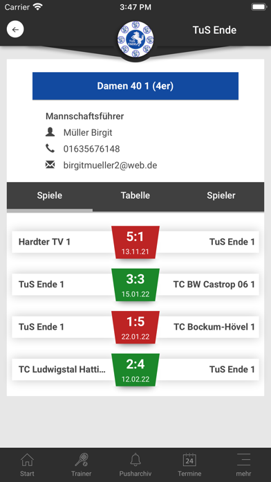 TuS Ende Tennis Screenshot