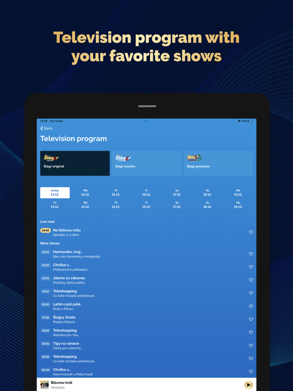 Šláger iPad screenshot 4 - Music app
